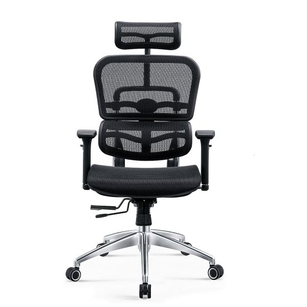 Aluminium Full Mesh Ergonomic Office Chair Revolving For Boss