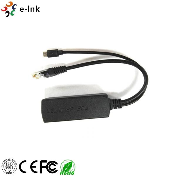 Homem do divisor RJ45 do poder do ponto de entrada do gigabit 5V 2A com micro porta usb