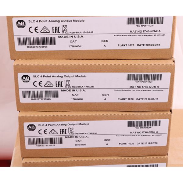 Les modules analogues de l'entrée-sortie 4-Channel d'Allen Bradley 1746-NO4I ab 1746-NO4I SLC 500 se transportent à dans le monde entier