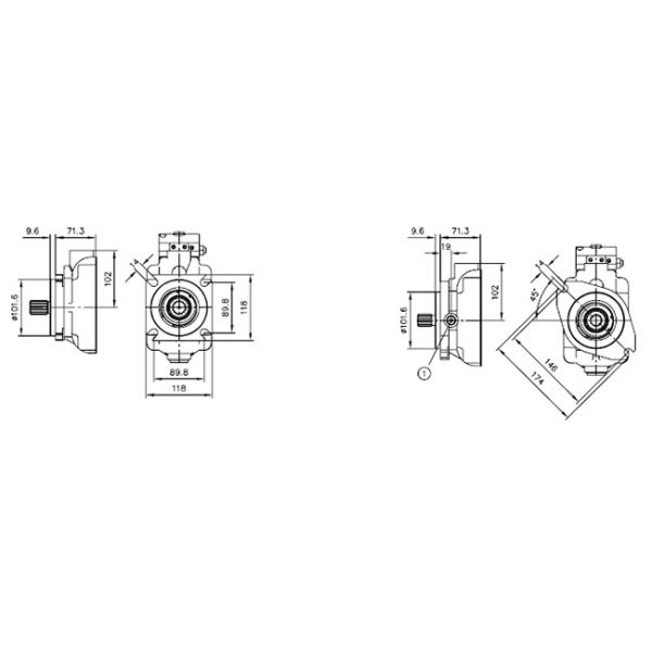 Portable Hydraulic Power Unit , Variable Displacement Axial Piston Pump Type V60N