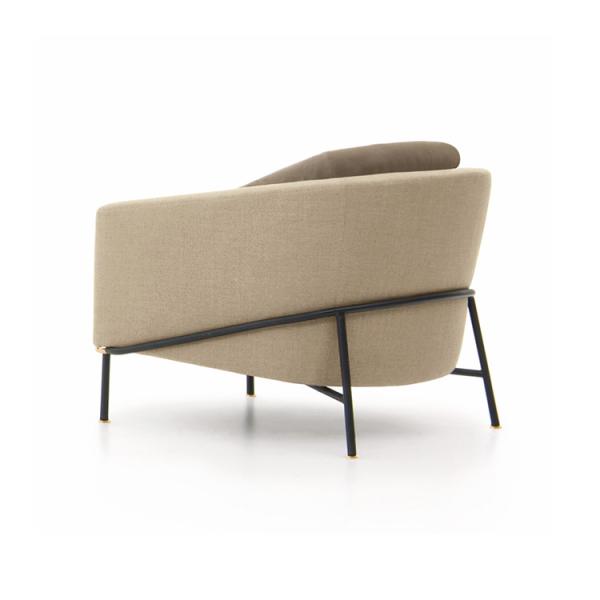 FLI NOIR True Innovations Fabric Accent Chair Steel Base Built - In Seat