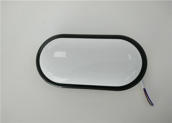 Ova LED Bulkhead Lamp With Pir Black / White Case 15W IP65 High Impact Resistance