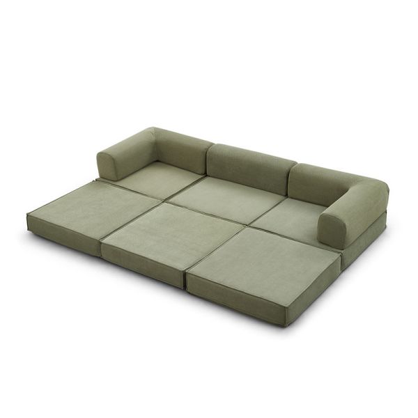 Vacuum Pack Modern Convertible Foam Eco-Friendly 2 Seater Hotel Use Living Room Compressed Folding Rectangle Sofa Bed Double