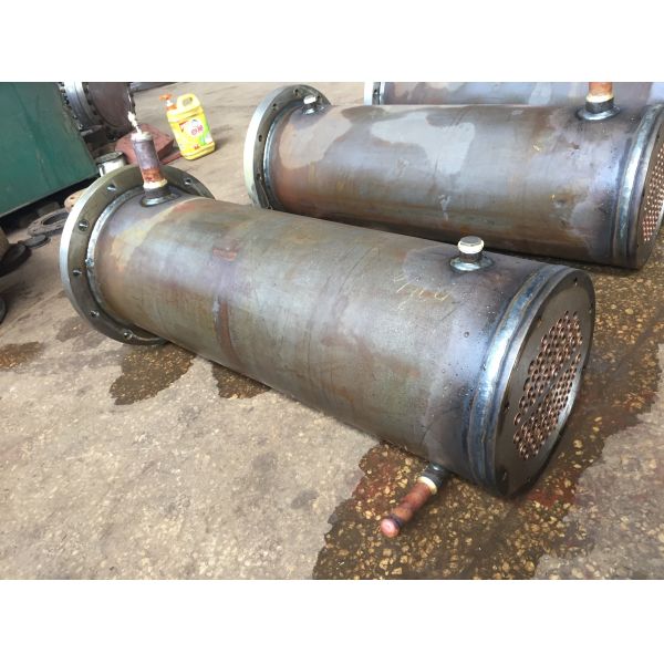 Loose Flange Sea Water Condenser , Shell Type Heat Exchanger R407c Refrigerant