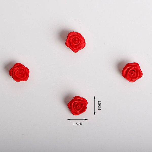 Supply Recyled Satin Ribbons Mini Artificial Silk Ribbon Flowers for Wedding Dress