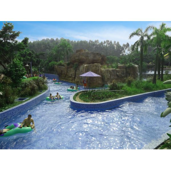 Outdoor Rafting Water Park River Customized For Water Amusement
