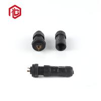 O conector direto reto fêmea de M12 Front Panel Mount Male And conduziu a tomada preta 3pin do cabo impermeável