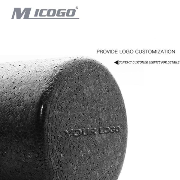 High Density EPP Foam Roller  Yoga Solid Mini Wholesale Customized 30 45 60 90 cm Massage Black logo Foam Roller Custom Design
