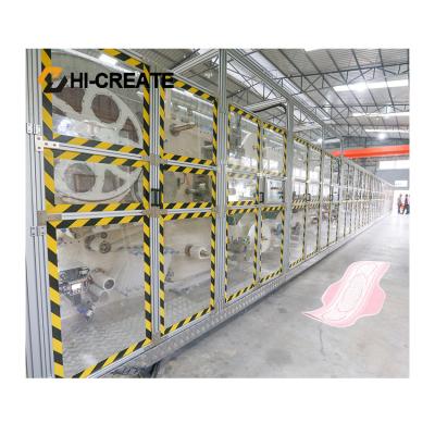 Máquina inteiramente servo do guardanapo sanitário das senhoras de HI-CREATE