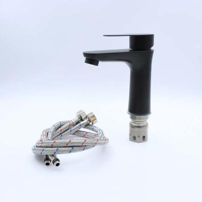 Plated Chrome Deck Mounted Basin Mixer Tap Convenient installation