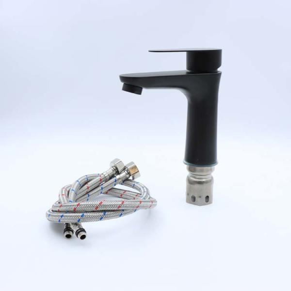 Plated Chrome Deck Mounted Basin Mixer Tap Convenient installation