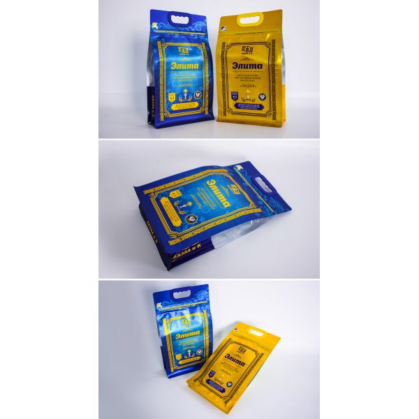 Дизайн логотипа на заказ 1кг 2кг 5кг 10кг Застекленный рисовый пакетик плоский нижний подъемный рисовый пакет для упаковки продуктов питания