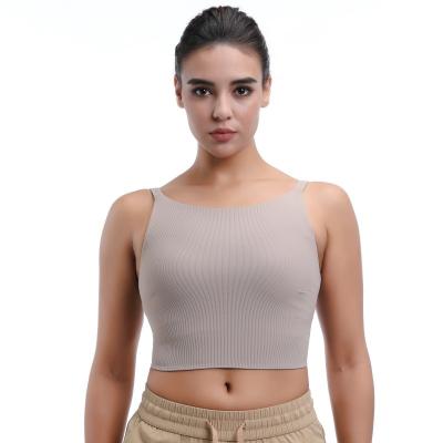 Breathable Ladies' Seamless Sports Bra Open Back For Sensitive Skin