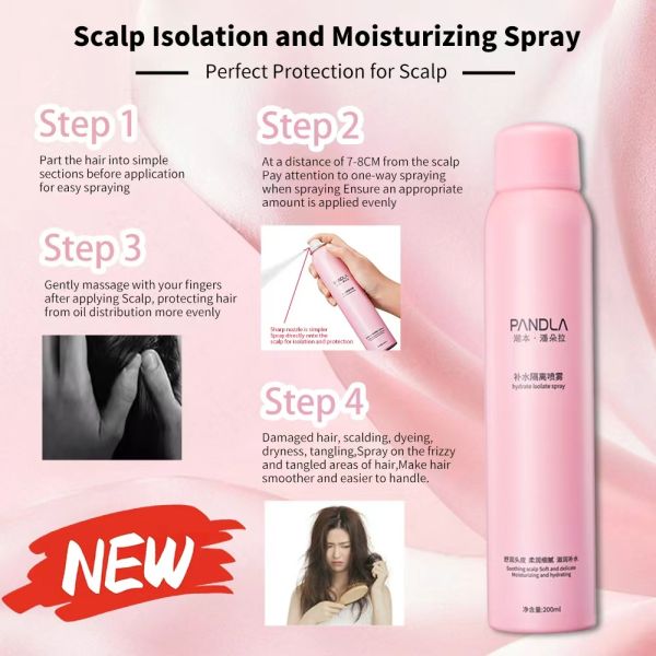 Pandla Wholesale Hydrating Scalp Spray 200ml Cooling Protection for PreColoring Treatment OEM Service