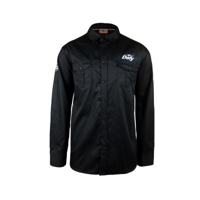 Camisa de polo de moto com bordados personalizados para homens uniforme de algodão de poliéster seco rápido