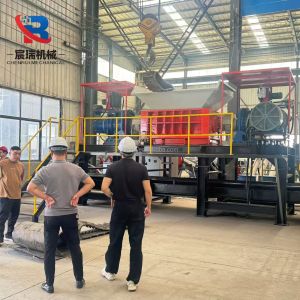 Heavy-Duty Dual-Shaft Shredder Equipped With Two Planetary Gear Reducers Metal Scrap Crusher Tire Shredder
