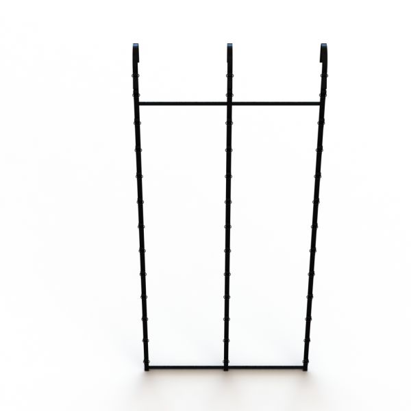 3 Metal Strips Clip Snack Display Rack For Door Or Wall