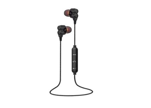 Black Wireless Noise Cancelling Earphones , In Ear Noise Cancelling Earbuds