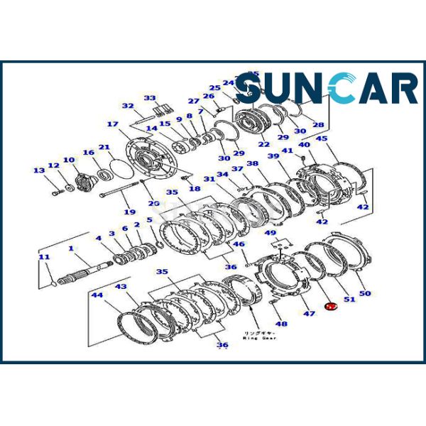 Бульдозер 582-15-19240 D135A-2 D85A-21 5821519240 уплотнений коробки передач KOMATSU кольца уплотнения передачи