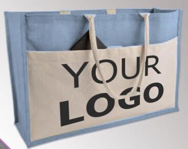 Burlap Tote Bags Bulk Laminated Interior Jute Tote Bag Full Gusset With Inner Zipper Pocket, DIY Art Crafts