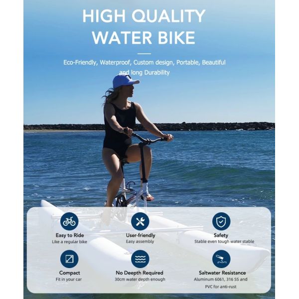 Курортный отель Водное игровое оборудование Сплавный педальный велосипед Плавающий надувный водный велосипед