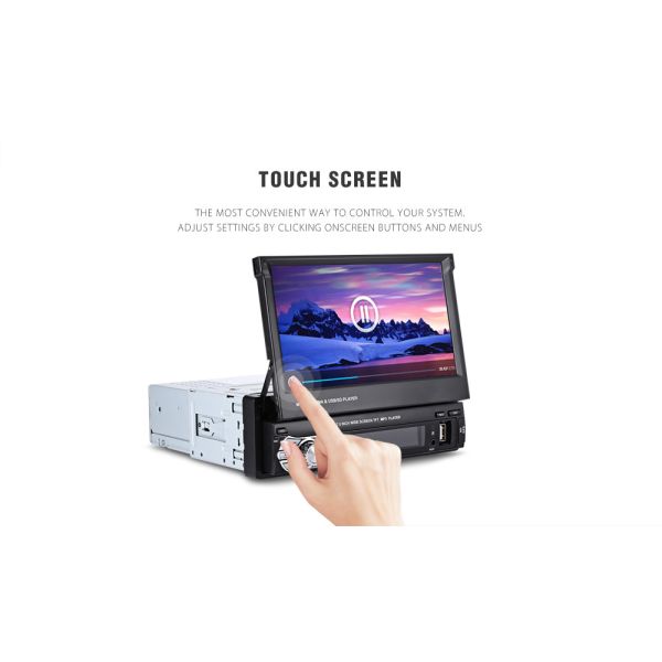 7 мультимедийная система автомобиля УСБ Блуэтоотх Дин ФМ до полудня автомобильного радиоприемника 1 андроида дюйма Ретрактабле с Гпс