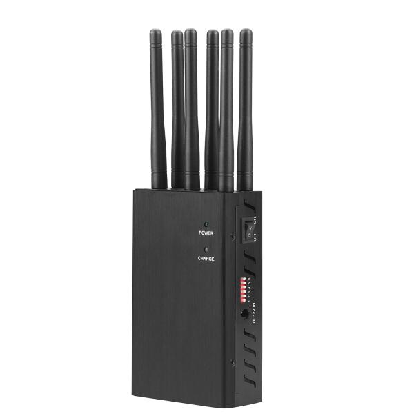 Portable 6 antennas cell phone  jammer