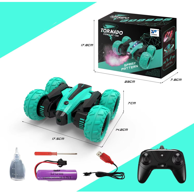 S-015 4wd 360 Degree Rotation Mini Rc Stunt Car 2.4ghz Remote Control Rc Car Electric Toy Rc Spray Roll Drift Car For Kids Gifts
