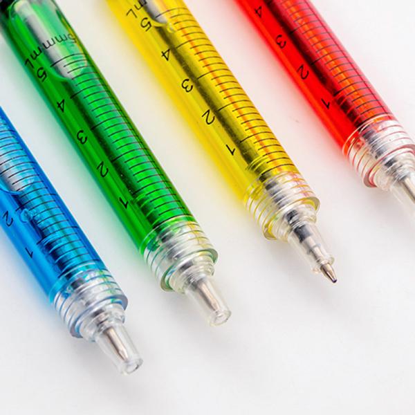 Creative Syringe Style Ballpoint Pen Colorful Oil Filling Plastic Ball Pen