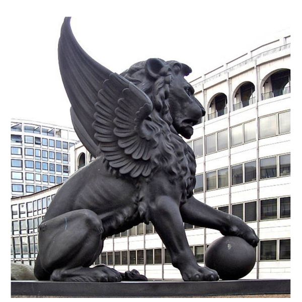160cm Large Bronze Lion Statue Outdoor Metal Animal Decoration
