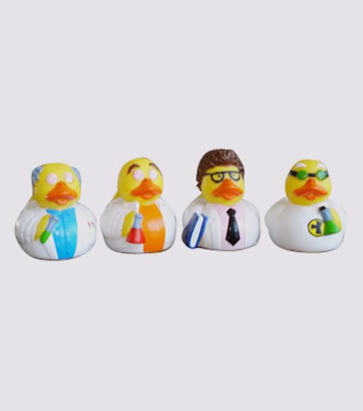 Decorated Rubber Ducks Eco Friendly PVC , Sports Themed Rubber Duck Squeaky Toy 
