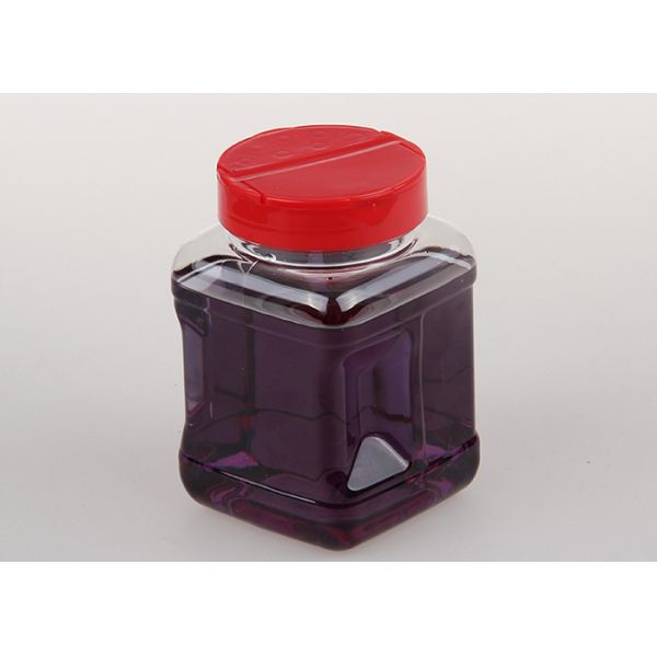 PET Plastic Spice Jar for Pepper Powder Transparent PET Seasoning Bottle with Shaker Lids for Salt Herbs