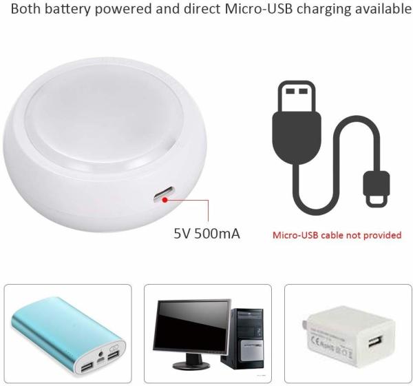 RoHS 4000k Dia65mm*25mm Remote Control Under Cabinet Light
