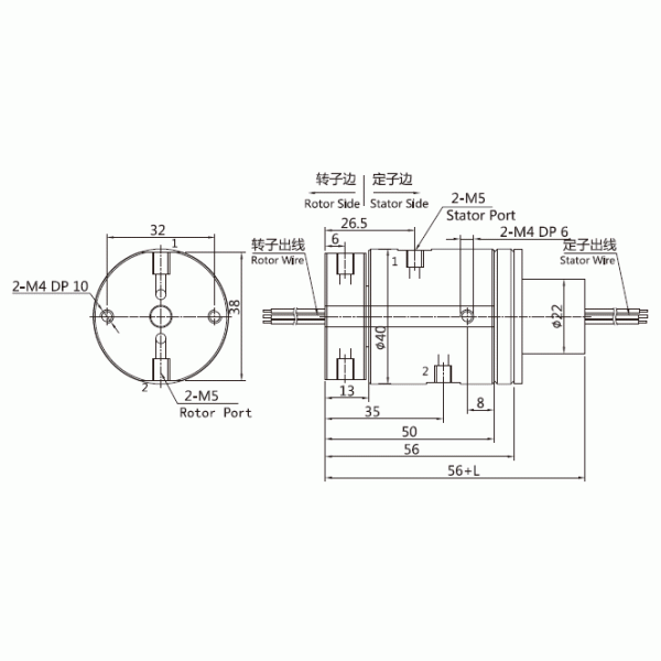 M5 Electric Hybridry Pneumatic Hydraulic Rotary Joint Unions For 4mm Pipes