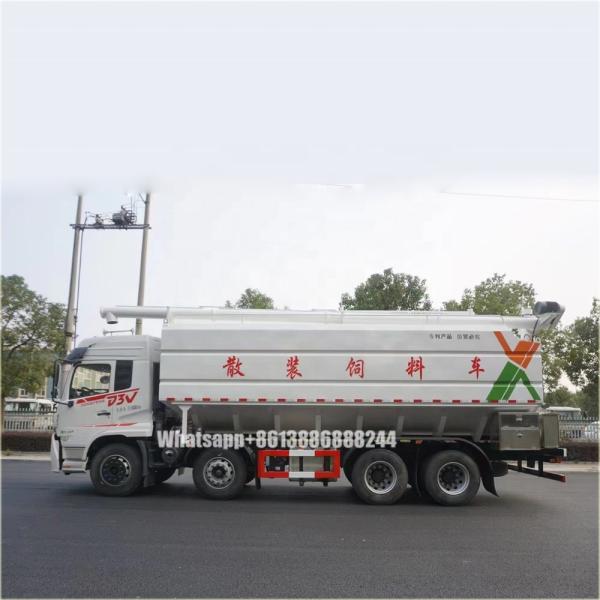 Blanc 46000 litres fourrage en vrac Matériaux en vrac Semi-remorque Ciment en vrac