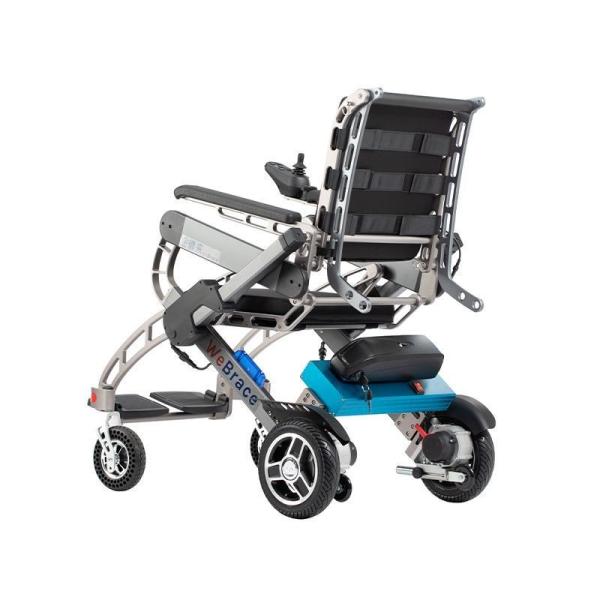 Electromagnetic Brake Portable Electric Wheel Chairs Aluminium Alloy For Mobility Assistance