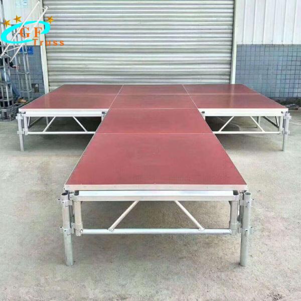 Outdoor Stage Design Movable Truss Stage Aluminum Leg Stage Platform