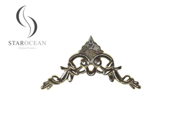 Produits funèbres en plastique d'accessoires, décoration de matériel de cercueil de l'or 24K