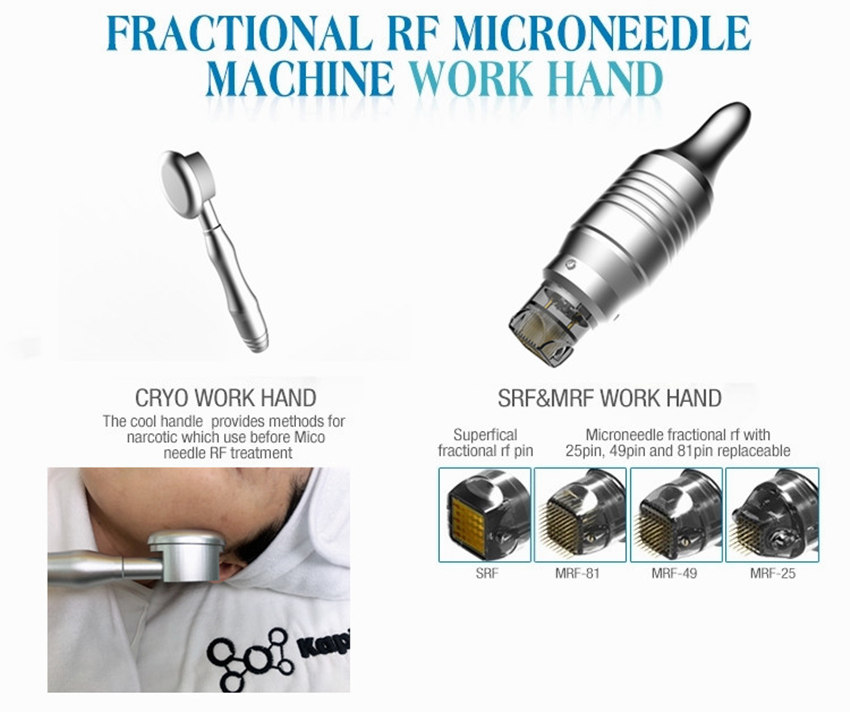 машина частичной RF глубокой жары 4 рук красоты Microneedling лицевая