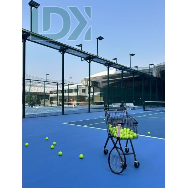Padel With Roof Padel Court With Fixed Roof Outdoor Padel Customized Size Sport Equipments