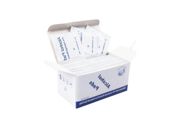 Non - Woven 70% Isopropyl Alcohol Cleaning Wipes 65x30mm / 60x60mm For Skin Care