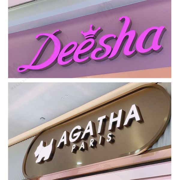 Outdoor Usage Aluminium Trim Cap No Edge Advertising Channel Letter 0.6MM 8CM