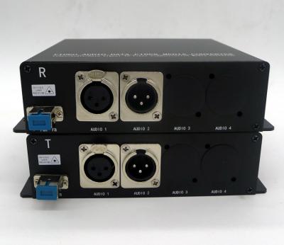 1ch/2ch/4ch/8ch TWO-way balanced audio to  XLR fiber Audio converter with ST/SC/LC/FC singlemode fiber link