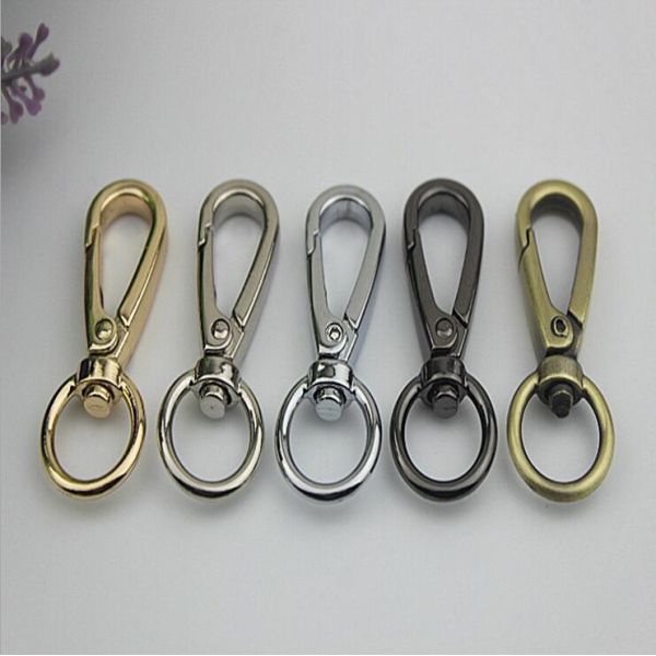 Bag accessories promotional item stock hanging gunmetal color 13 mm snap hook clip swivel with polishing