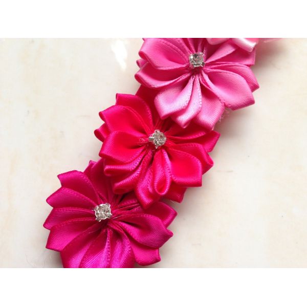 The new European and American children hair jewelry six polygonal flower hair color