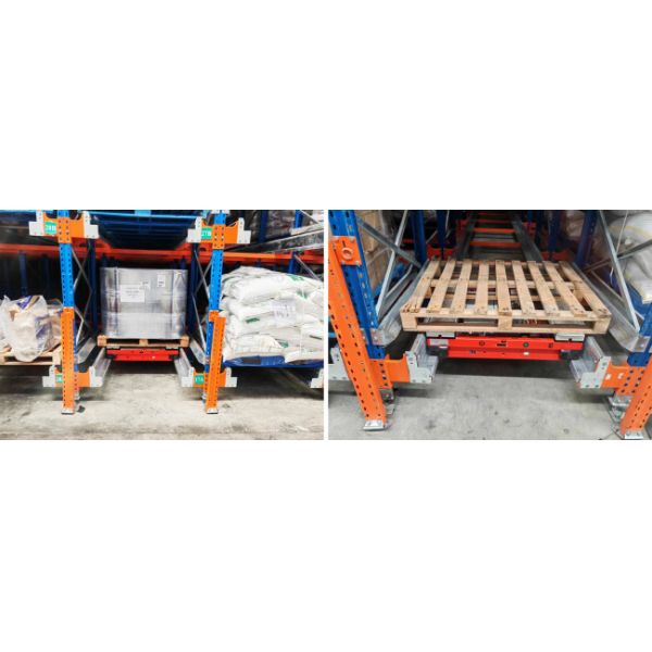 Two Way Radio Shuttle Racking Pallet Runner Rack System Room Temperature Warehouse
