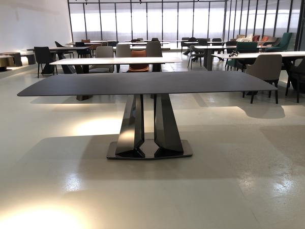 Made In China Modern Luxury Rectangular Dining Table Marble Slate Stone Top Fashion Style