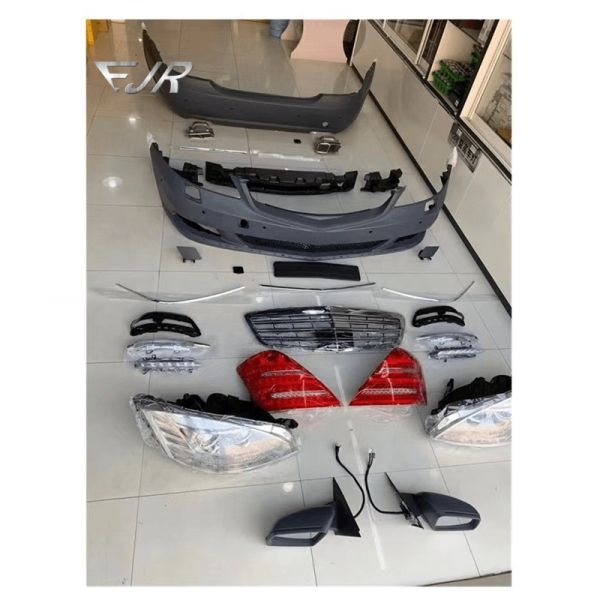 W211 S65 2006-2009 To 2010-2021 LED Headlights And Taillights Body Kit