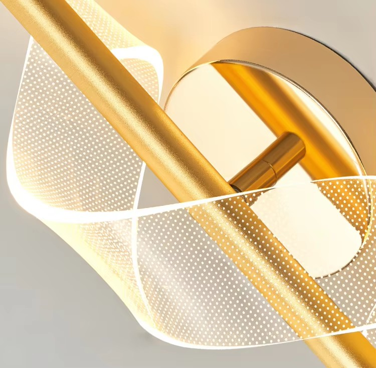 Modern Screw Shape Living Room Backdrop Wall Lamp Designer Personalized Bedside Acrylic Wall Light