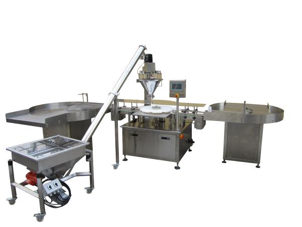 High Precision Powder Filling Packing Machine , Rotary Milk Powder Mixing Machine